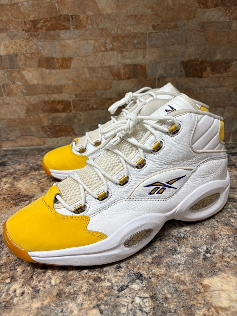 Reebok Iverson Retro Question Mid Yellow Toe 2020 Kobe P.E Lakers Size 13